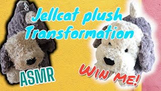 From Scruffy to Fluffy! - watch me transform Jellycat tumblie sheep dog. ASMR toy restoration.