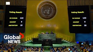 UN General assembly backs Palestinian bid to become full member