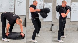 Sandbag Ground to Shoulder - Farm Boy Strength Program