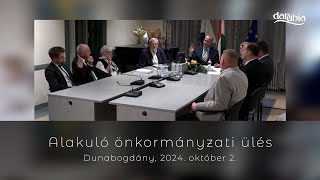 Alakuló önkormányzati ülés - Dunabogdány, 2024. október 2.