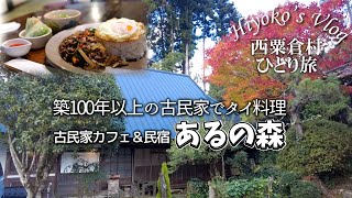 【ひとり旅Vlog】岡山県西粟倉村へ森林に癒されに行ってきました。築100年以上の古民家でタイ料理ランチとスイーツ、すてきなご夫婦と出会えてストレスも発散