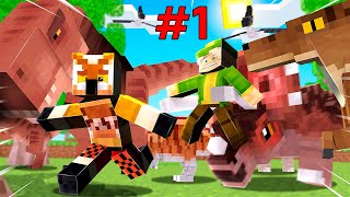 PERDIDOS con DINOSAURIOS en JURASSIC MINECRAFT #1 Fargan y Willyrex