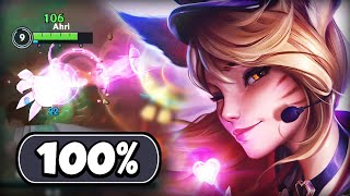 Ahri but i got 100% Better Performance & 100% Damage in the same match - Build &