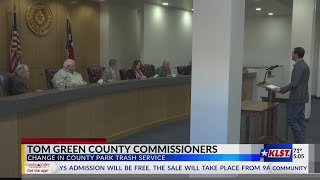 Tom Green County Commissioners: change in trash services