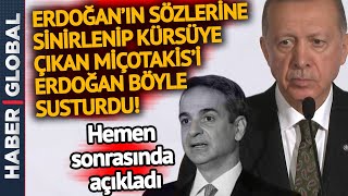 Miçotakis Erdoğan'a Sinirlendi! Boyunun Ölçüsünü Erdoğan'dan Aldı! Salon Buz Kesti