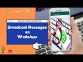 How to send messages to multiple users on WhatsApp without creating a group || Broadcast Messages