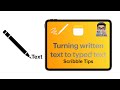 Turning written text to typed text with Scribble (iPadOS 14 tips)