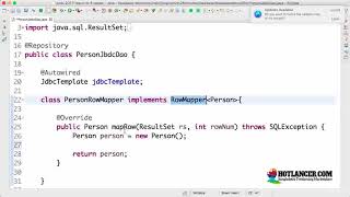 031 Step 12 Creating a custom Spring JDBC RowMapper