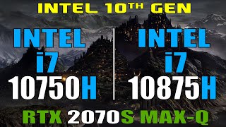 INTEL i7 10750H vs INTEL i7 10875H | RTX 2070 SUPER MAX- Q | PC GAMES TEST |