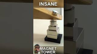 Magnetic tower made by powerful magnets #magnet #amazingmagnets  #experiment #ytshorts #viralshorts