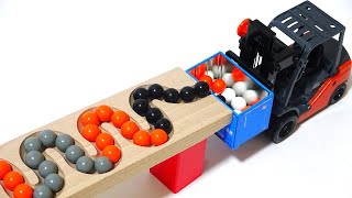 Marble Run Race ☆ HABA Slope, Retro Truck, Garbage Dump Truck