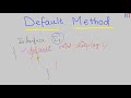 Java-103- Default Method in Java || Basics of Interface