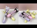 DIY Kuromi Eraser pen / how to make cute pen eraser / paper craft / cute craft ideas / eraser decor