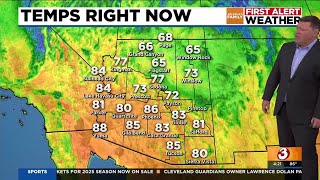 Dry conditions, unseasonably warm temps expected in Phoenix area