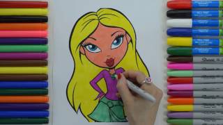 Learn How To Color Girls Fashion Dolls Bratz | Coloring Pages For Children