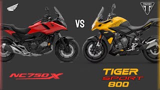 2025 TRIUMPH TIGER SPEED 800 {VS} HONDA NC750X 2025 | Comparison | Mileage | Price | Bike Informer