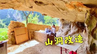 小伙打造山洞第113天，网友怕他事没做完就挂了，看看他是咋做的