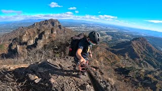 妙義山（中之岳、東岳、ニ段ルンゼ、鷹戻し）鎖場　23th.Nov.2024 Mt.Myougi-traverse /Gunma/Japan  chain scrambling