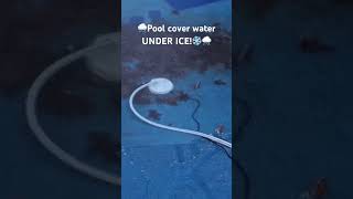 ❄️Pumping Water from pool cover even UNDER ICE! #seaflo #submersiblepump #poolcover #coldweather