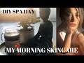 MY MORNING SKINCARE ROUTINE - HOME FACIAL WITH AFFORDABLE PRODUCTS | BEST DIY GLOWY SKIN MASK