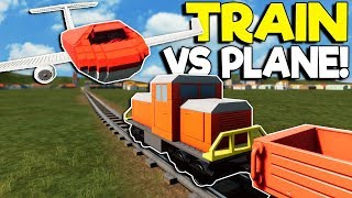 LEGO SOFT BODY PLANE VS CITY TRAIN! - Brick Rigs Multiplayer Gameplay - Lego Toy Train Crashes