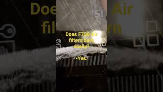 Does F750 air filters burn easily? Well...yes they do... #nibe #f750 #electricitybill