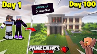 Can We Survive In A Superflat World For 100 Days In Minecraft Hardcore Mode?