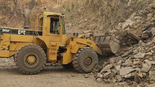 Amazing Process of Rock Blasting on Mountains and Loading Them into Trolleys and Dumpers