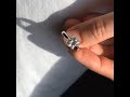 princess cut diamond ring sparkling in sunshine by designer karin kraemer