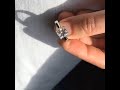 princess cut diamond ring sparkling in sunshine by designer karin kraemer