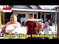 Idul Fitri di desa Indonesia, desa Madura,