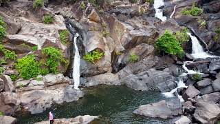 Polluru Waterfalls (Aerial View) - Mothugudem, Waterfalls Near Maredumilli