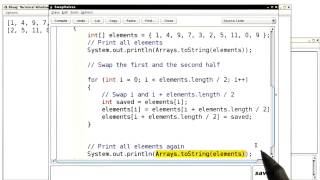 Swapping Halves - Intro to Java Programming
