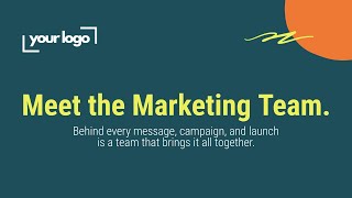 Video template - Meet the Team