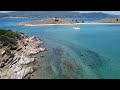 ammouliani island greece 4k drone