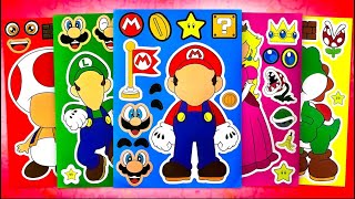 [ToyASMR] Decorate with Sticker Book Super Mario Bros ✨ #paperdiy #asmr #supermariobros