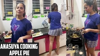 Jabardasth Anchor Anasuya Cooking Apple Pie | Anasuya House Inside View | Anasuya