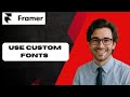 How to use custom fonts in every Framer project (full guide)