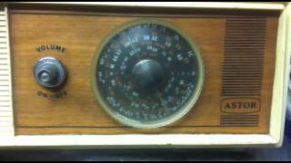 Vintage Astor Radio M5D in operation