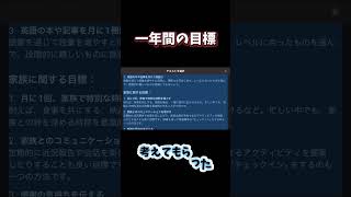 新年明けましておめでとうございます！　一年の目標を考えてもらったものがこちらです💁‍♀️