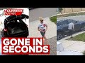 Police hunt for duo on CCTV allegedly stealing family car less than 60 seconds | A Current Affair