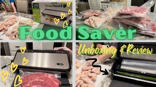 FOOD SAVER Unboxing \u0026 Review | How To Use \u0026 HUGE Meat Freezer Storage Prep | Simple \u0026 Easy