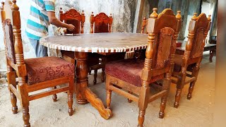 Teakwood Dining Table | టేకు డైనింగ్ టేబుల్ డిజైన్