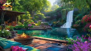 Transform Your Backyard into a Serene Oasis 🌿Relaxing Waterfall, Nature Sounds & Summer Garden Bliss