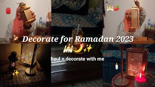 Ramadan decor+haul 2023🤎🌙✨ |cute lanterns, candles, cozy vibes #ramadandecor #ramadan#decorhaul