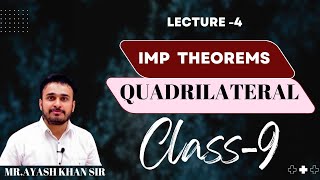 Quadrilateral class 9 Lecture 4| Class 9 Maths Chapter 8