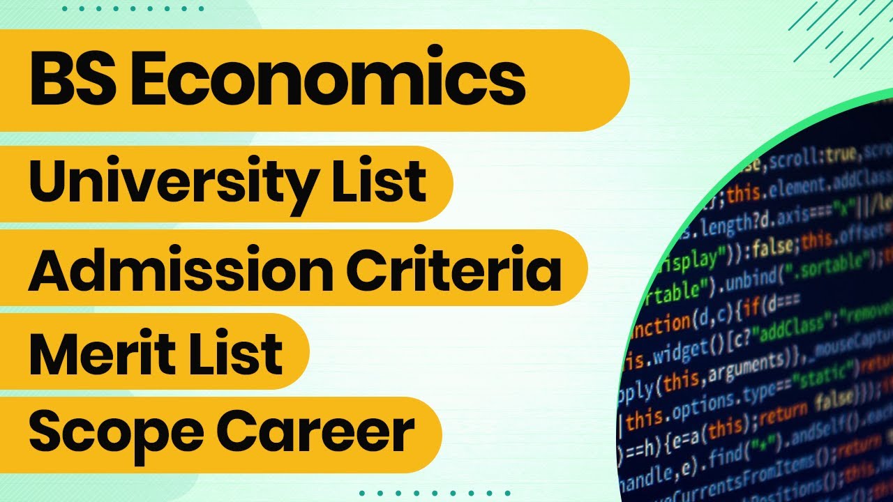 BS Economics Scope In Pakistan - Top Universities For BS Economics ...