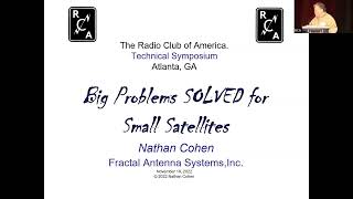 Big Problems Solved for Small Satellites