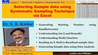 Selecting Sample data using Systematic Sampling Technique via Excel