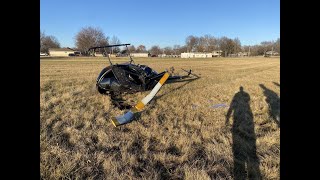 Robinson R22 Destroyed In Dynamic Rollover Event at Springfield-Downtown Airport, Missouri